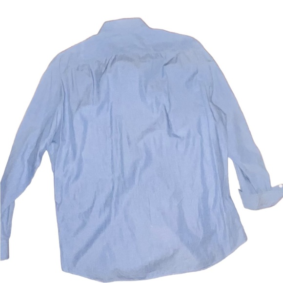 Nice Men’s Neiman Marcus Blue Button Down Long Sleeve Shirt Large 44/ 17.5 - Picture 4 of 13